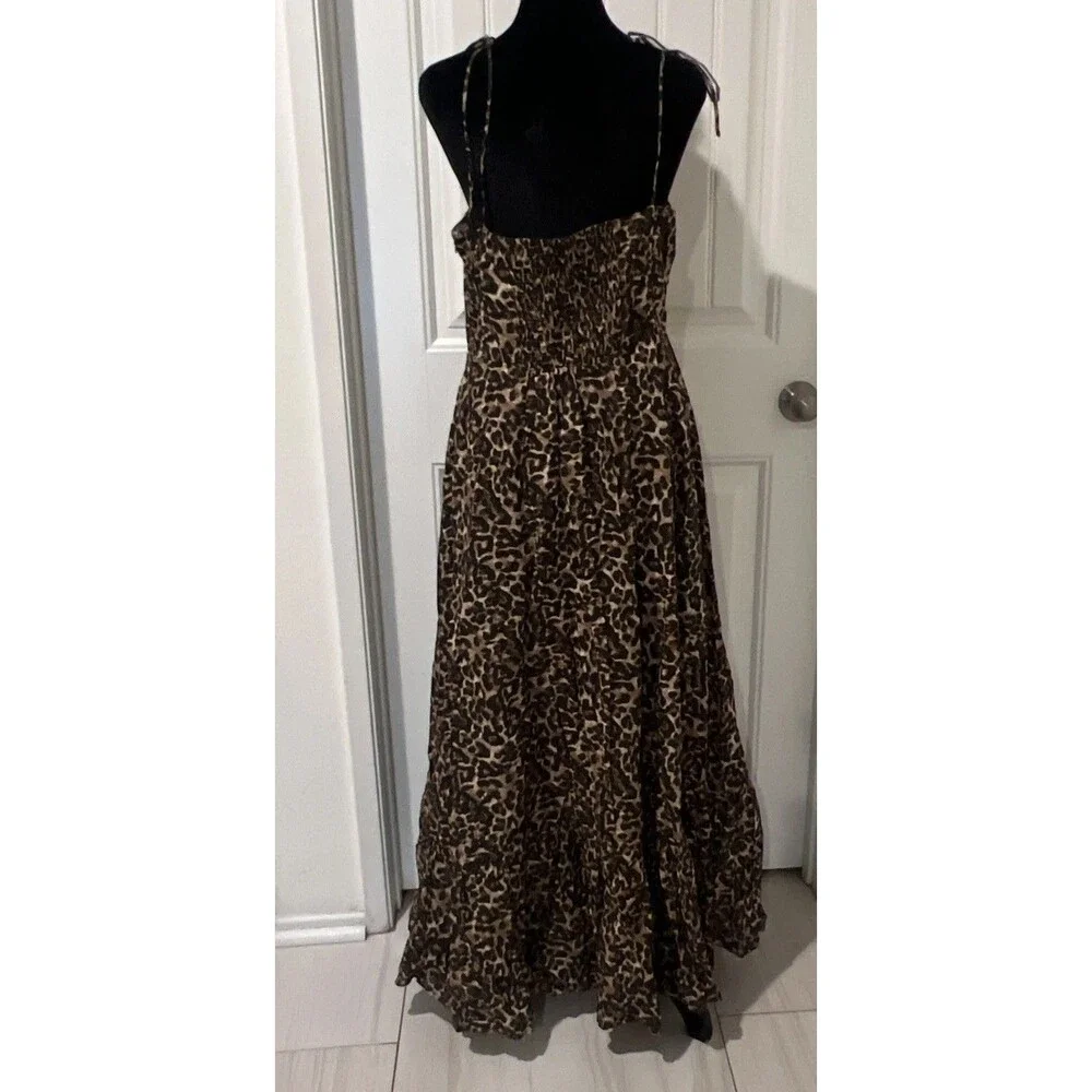 Petal & Pup Ayana Leopard Print Fit & Flare Midi Dress Size L - Picture 11 of 16